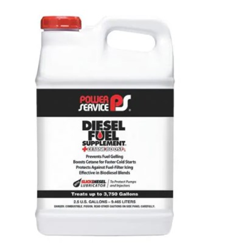 01050-02_Power Service Winter Additives Diesel Fuel Supplement Antigel And Cetane Boost 2.5 Gallon Pls Container Size 3750 Treats